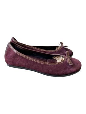 The Flexx Burgundy Suede Slip On Flats